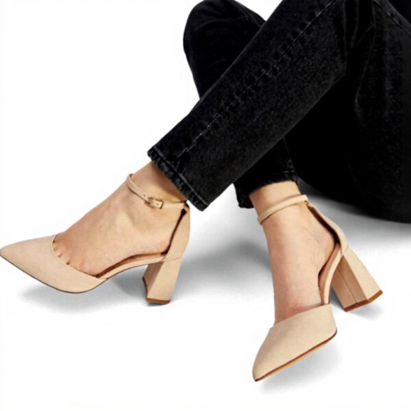 Aldo Womens JanPump Leather Court Shoes Block Heel