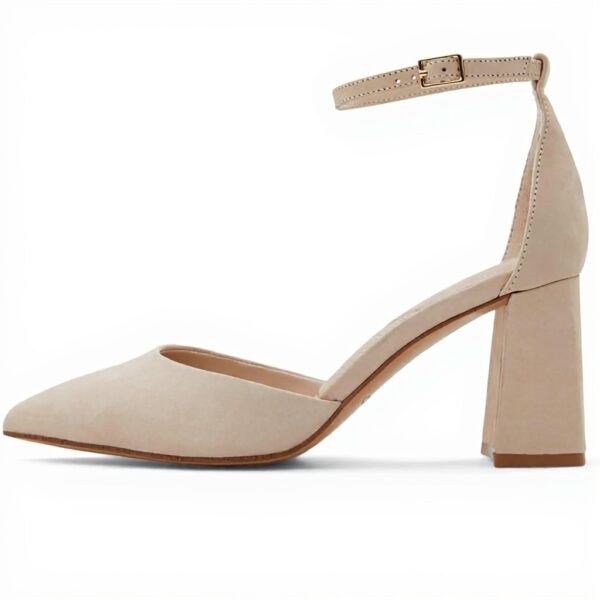 Aldo Womens JanPump Leather Court Shoes Block Heel