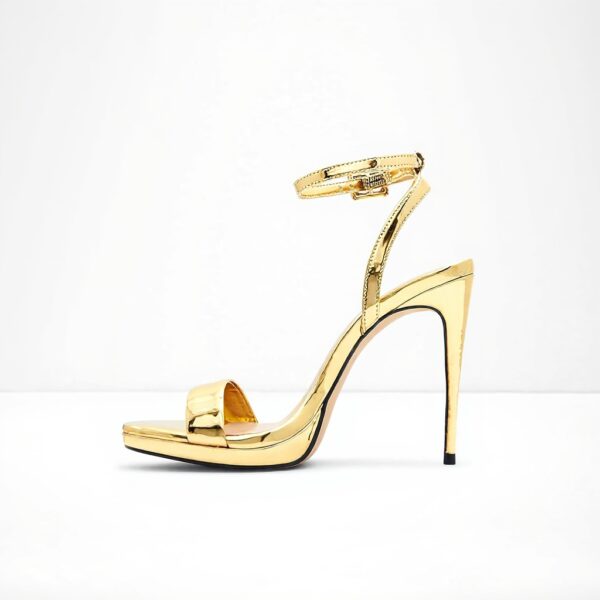 ALDO Kat Heeled Sandal Womens Gold Court Shoes