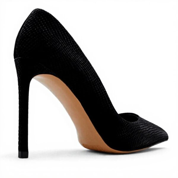 ALDO Womens Lala Pump Black Snake Court Shoes