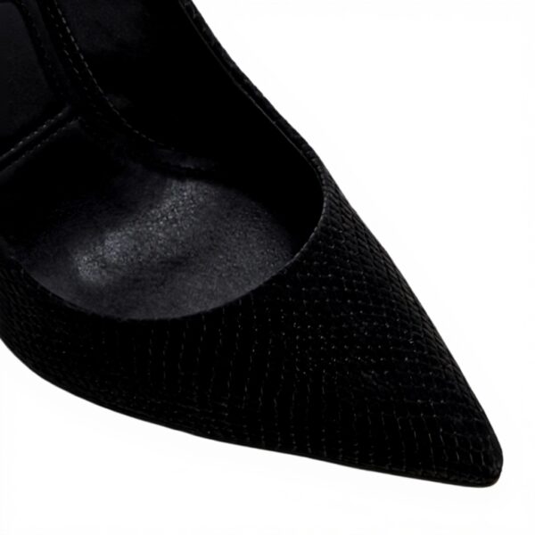 ALDO Womens Lala Pump Black Snake Court Shoes