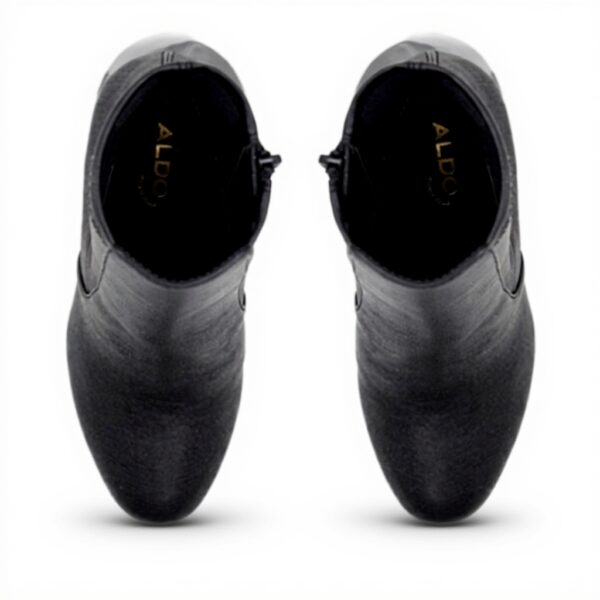 Aldo Laurella Womens Black Ankle Boots 3.5 Inch Heel