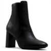 Aldo Laurella Womens Black Ankle Boots 3.5 Inch Heel