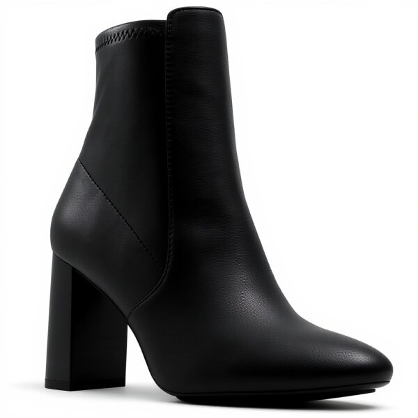 Aldo Laurella Womens Black Ankle Boots 3.5 Inch Heel