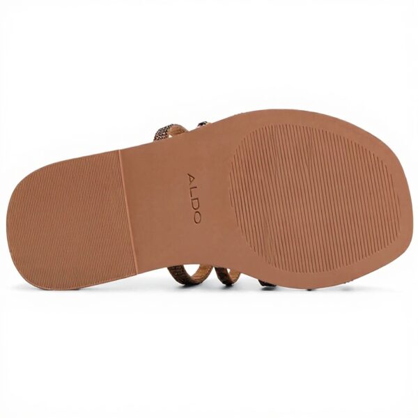 Aldo Womens Lindya Flat Sandal Gold Multi Fashion Shoes