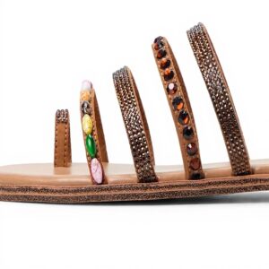 Aldo Womens Lindya Flat Sandal Gold Multi Fashion Shoes