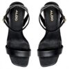 Aldo Lotherram Heeled Sandal Women Black Fashion Block Heel