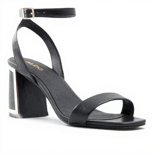 Aldo Lotherram Heeled Sandal Women Black Fashion Block Heel