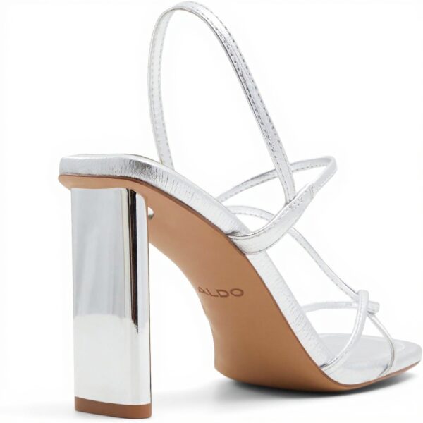 Aldo Meagan Heeled Sandals Women Silver Pink Square Toe