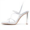 Aldo Meagan Heeled Sandals Women Silver Pink Square Toe