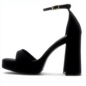 ALDO Womens Montag Heeled Sandal Black Silver Fashion