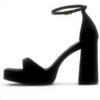 ALDO Womens Montag Heeled Sandal Black Silver Fashion