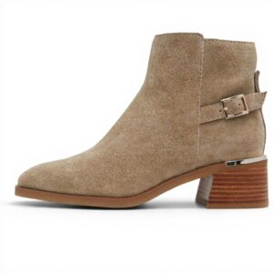 Aldo Serrafina Ankle Boot Women Leather Block Heel Dark