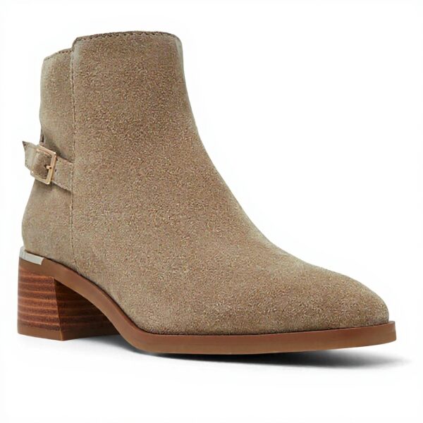 Aldo Serrafina Ankle Boot Women Leather Block Heel Dark