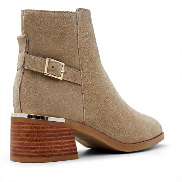 Aldo Serrafina Ankle Boot Women Leather Block Heel Dark