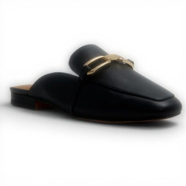 Aldo Womens Silvie Leather Loafer Black Square Toe Flat