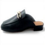 Aldo Womens Silvie Leather Loafer Black Square Toe Flat