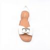 Aldo Womens Swank Flat Sandal White Square Toe