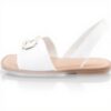 Aldo Womens Swank Flat Sandal White Square Toe