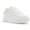 Aldo Womens Tavi White Sneaker Fashion Trainers