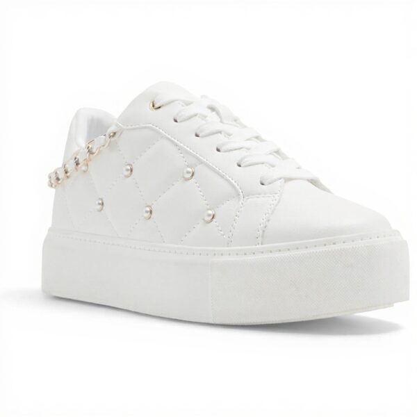 Aldo Womens Tavi White Sneaker Fashion Trainers