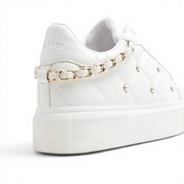 Aldo Womens Tavi White Sneaker Fashion Trainers