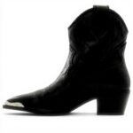 Aldo Womens Valley Ankle Boot Leather Pointy Toe Block Heel