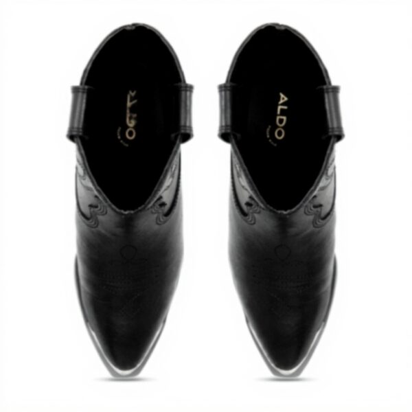 Aldo Womens Valley Ankle Boot Leather Pointy Toe Block Heel