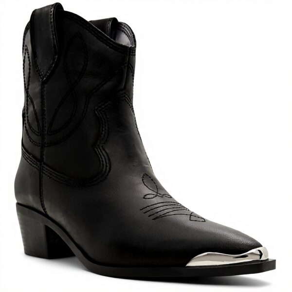 Aldo Womens Valley Ankle Boot Leather Pointy Toe Block Heel