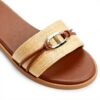 ALDO Womens Vasia Flat Sandal Natural Color Textile
