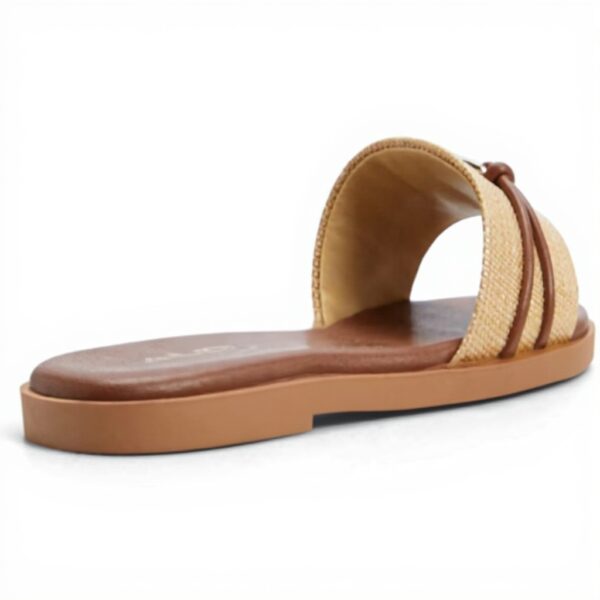 ALDO Womens Vasia Flat Sandal Natural Color Textile