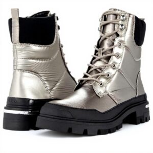 ALDO Yuclya Silver Sandals Women Leather Flat Shoes