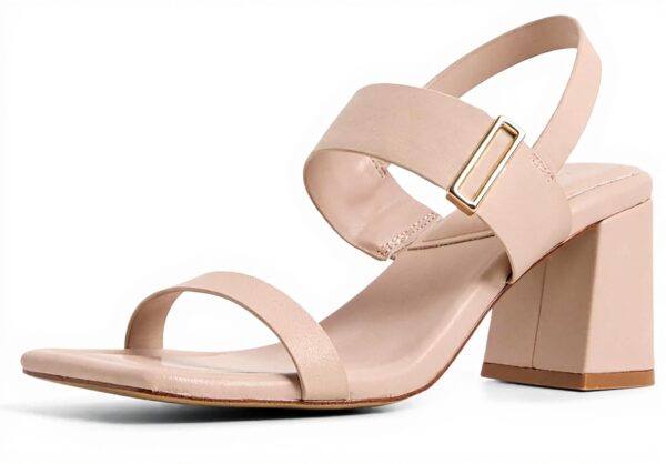 Aldo Womens Fidles Heeled Sandal Leather Block Heel Pink